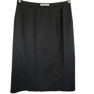 NWOT Vintage Pendleton Country Clothes Virgin Wool Skirt Sz 10 Black Midi A-Line